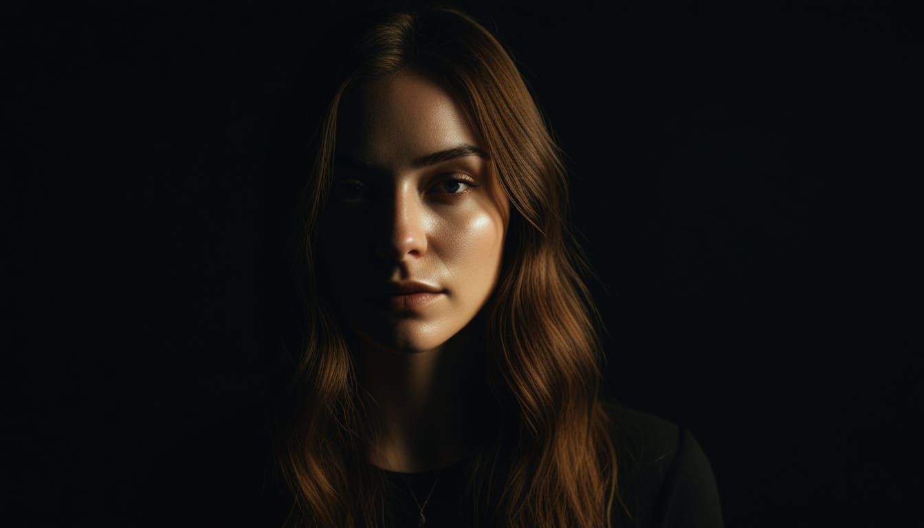 Radiant Goddess Emerges from Darkness