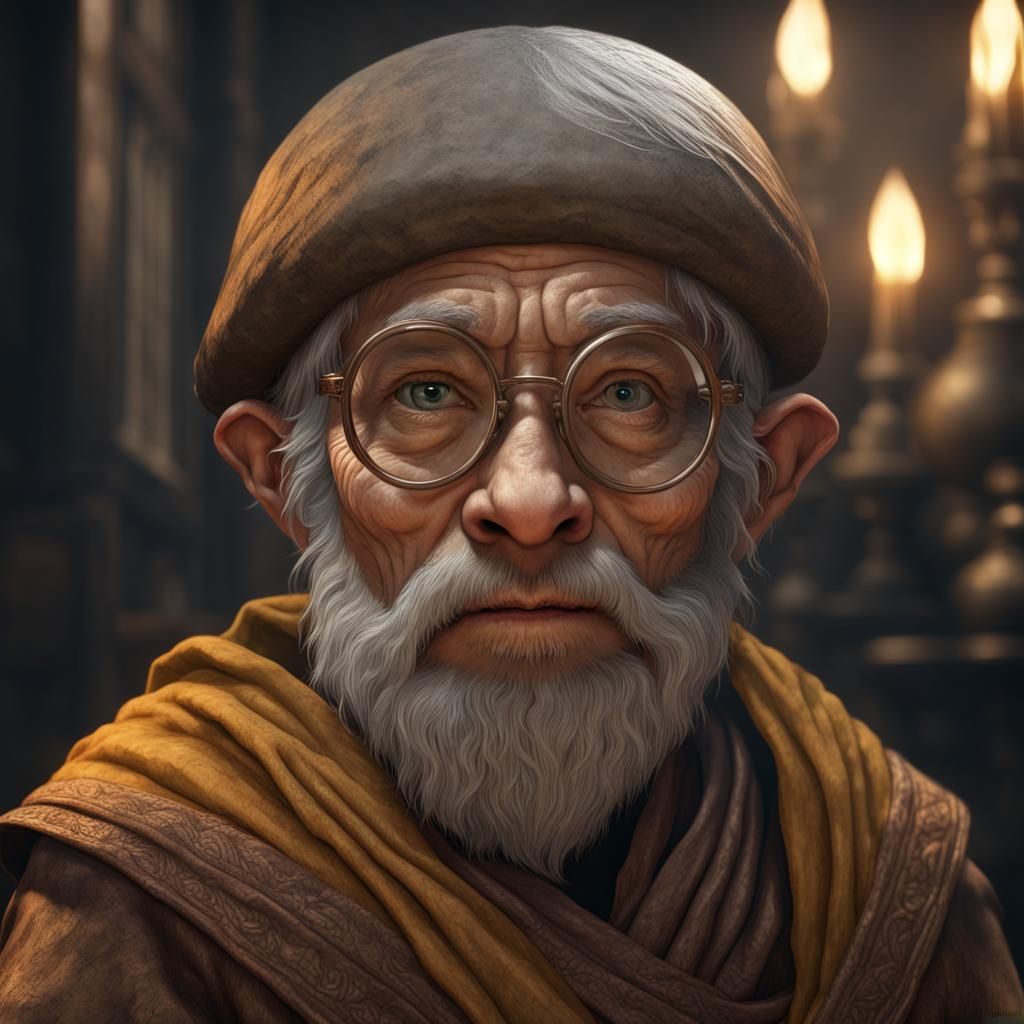 Grizzled Halfling Monk