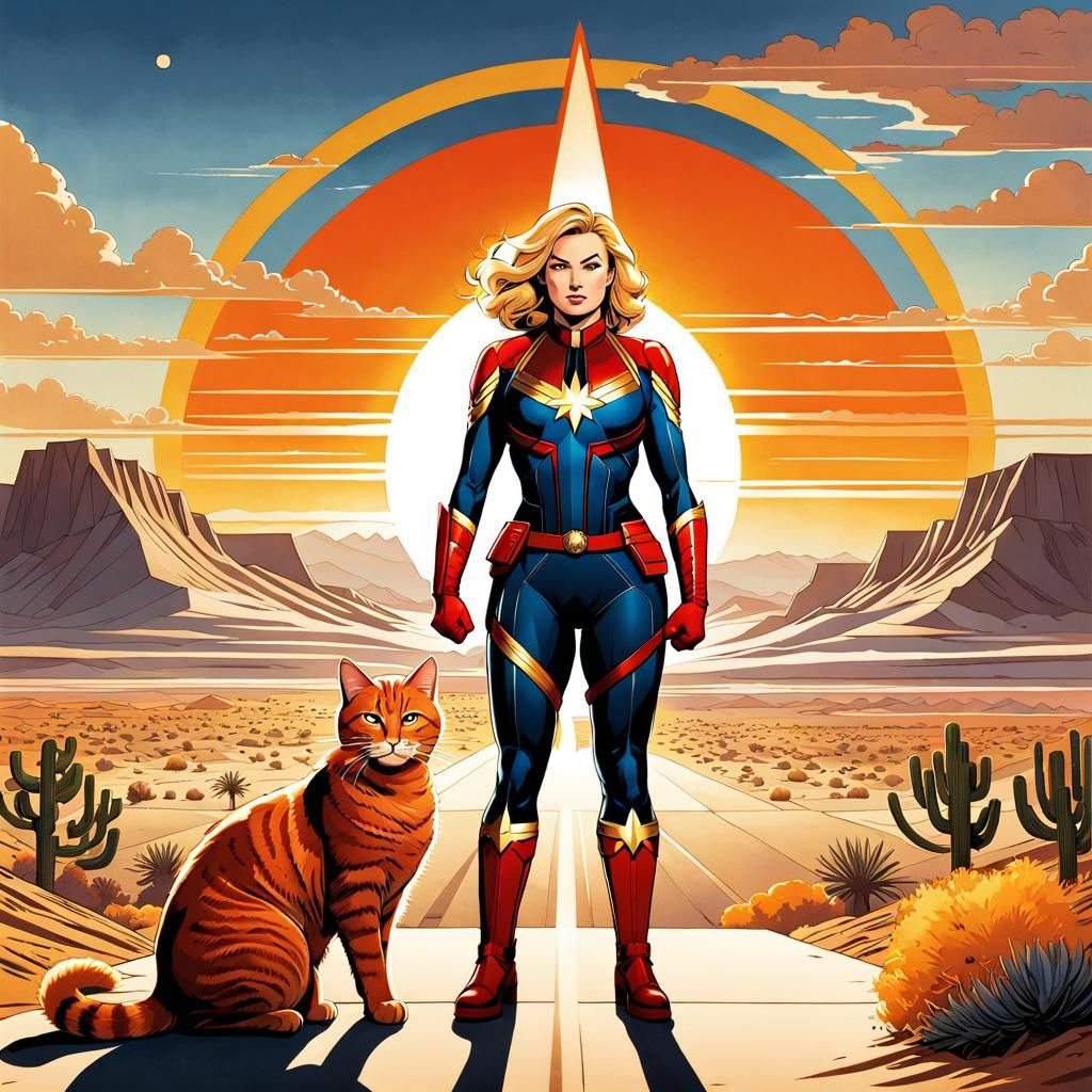Captain Marvel and Goose