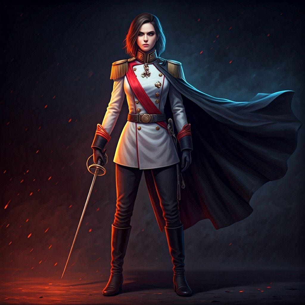 Fierce Duelist with Rapier in Dramatic Lighting