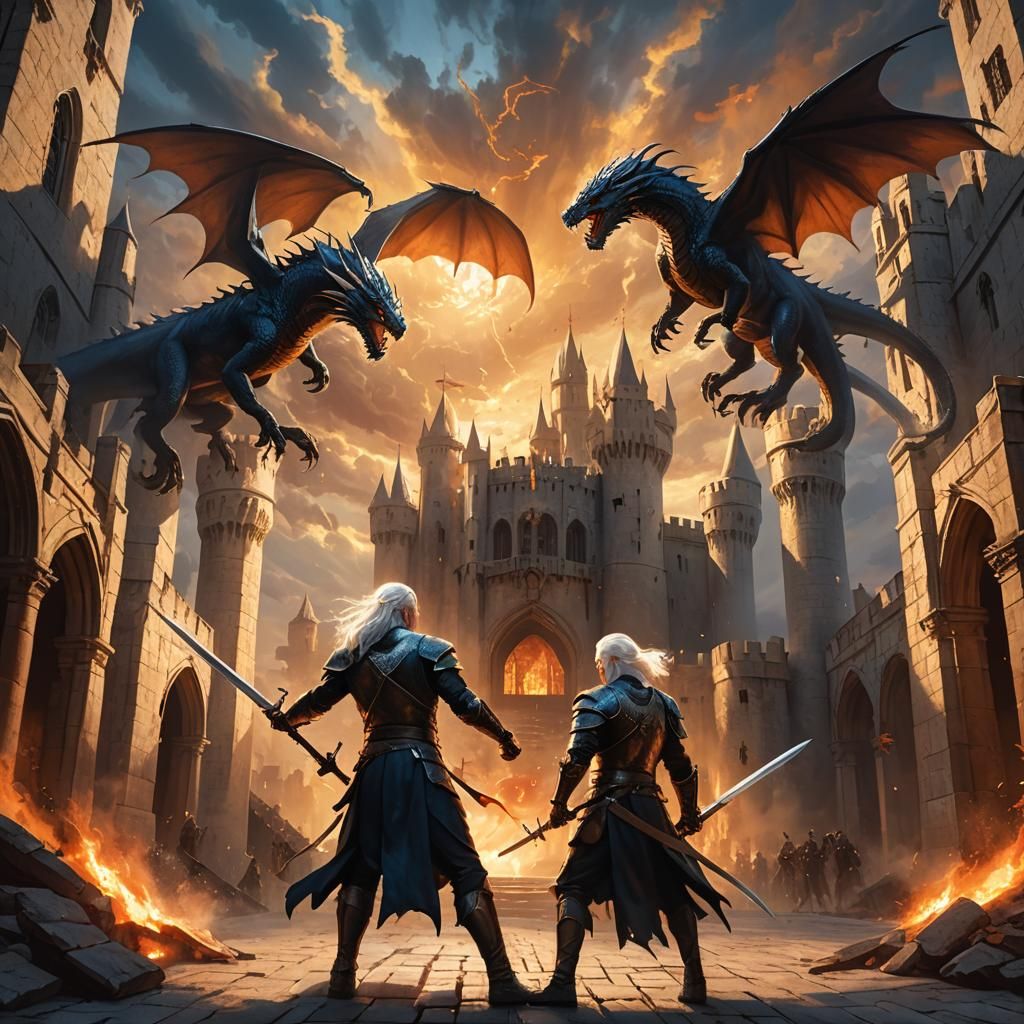 Targaryen Kings Clash in Dragonfire Sky