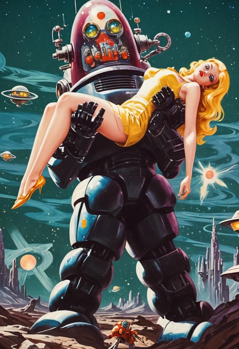 Robbie the Robot on Alien Planet, Retrofuturism