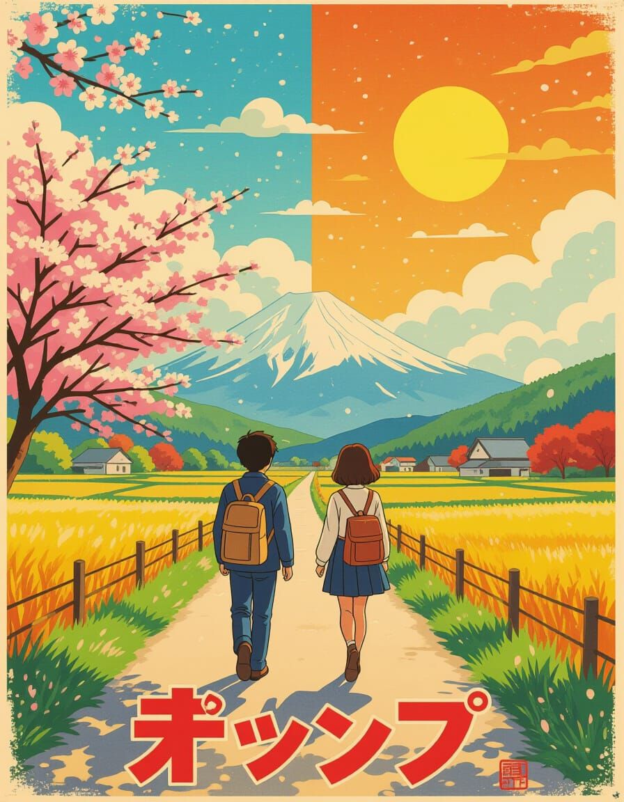 Retro Manga: Travelers in Four Seasons