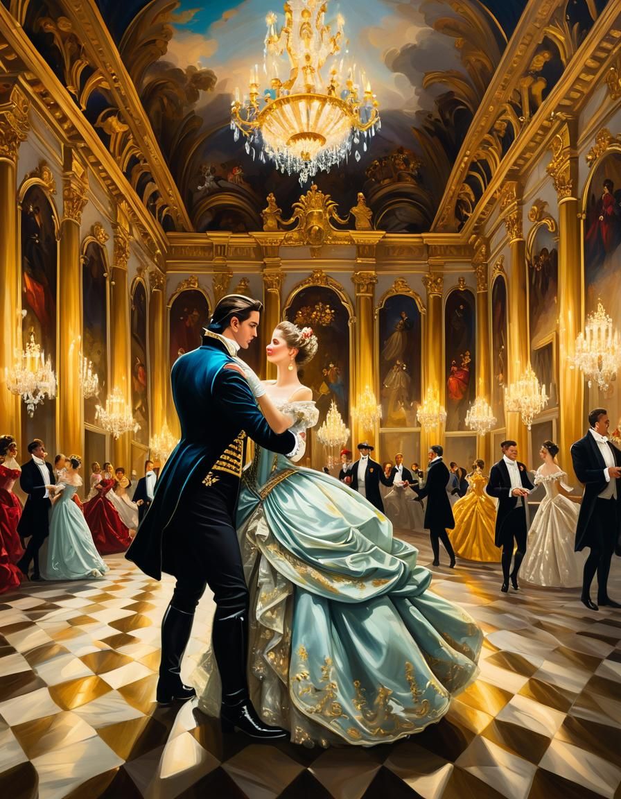 Opulent Masquerade Ball in Baroque Style