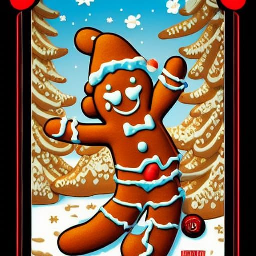 Gingerbread Man Versus Evil Cookies: Comic Book Art