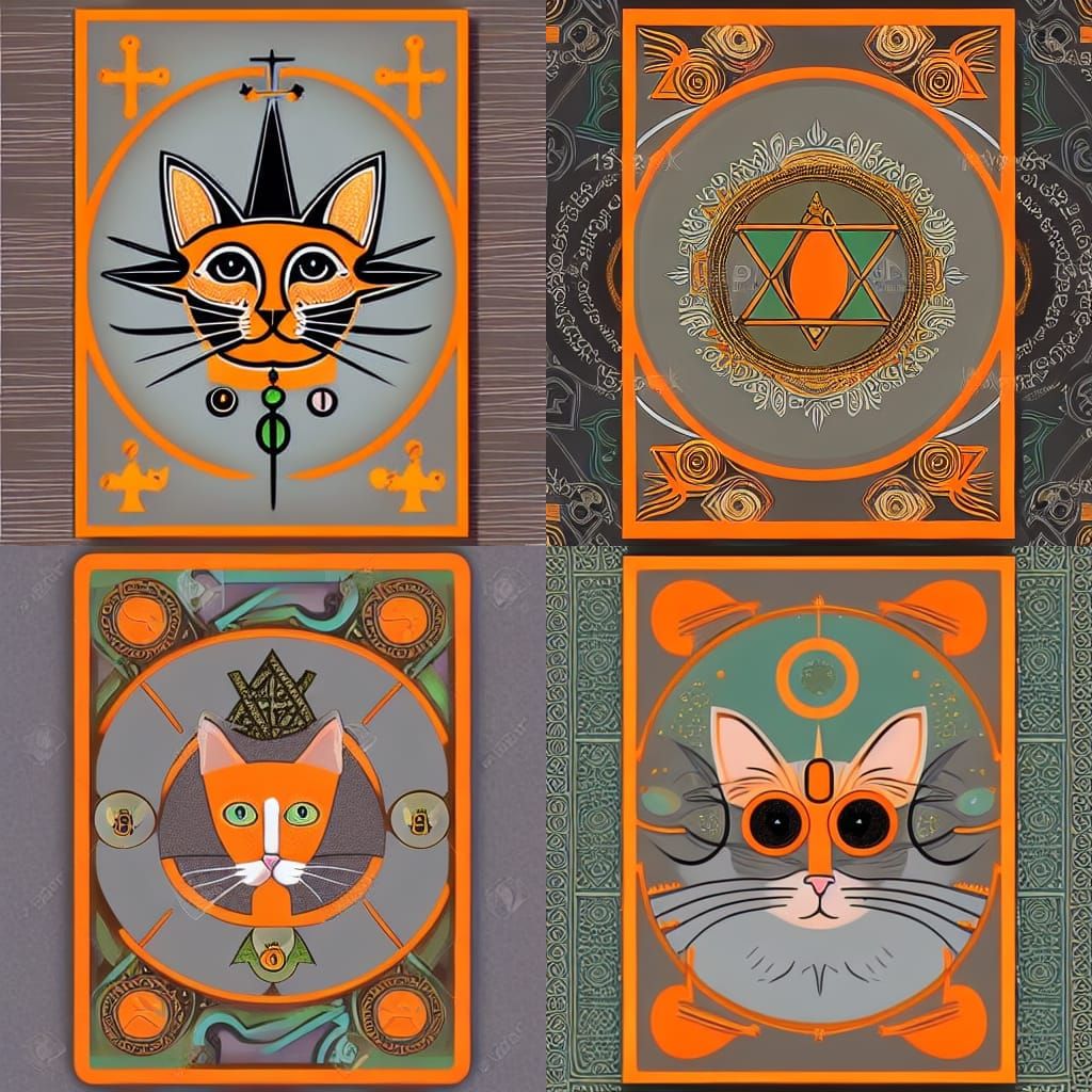 Sacred Cat Icon in Baroque Academic Art