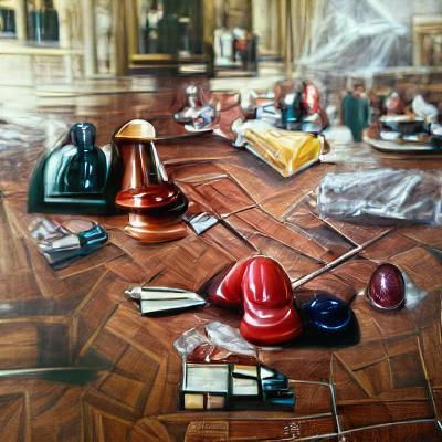 Cluedo Scene as Oil Painting