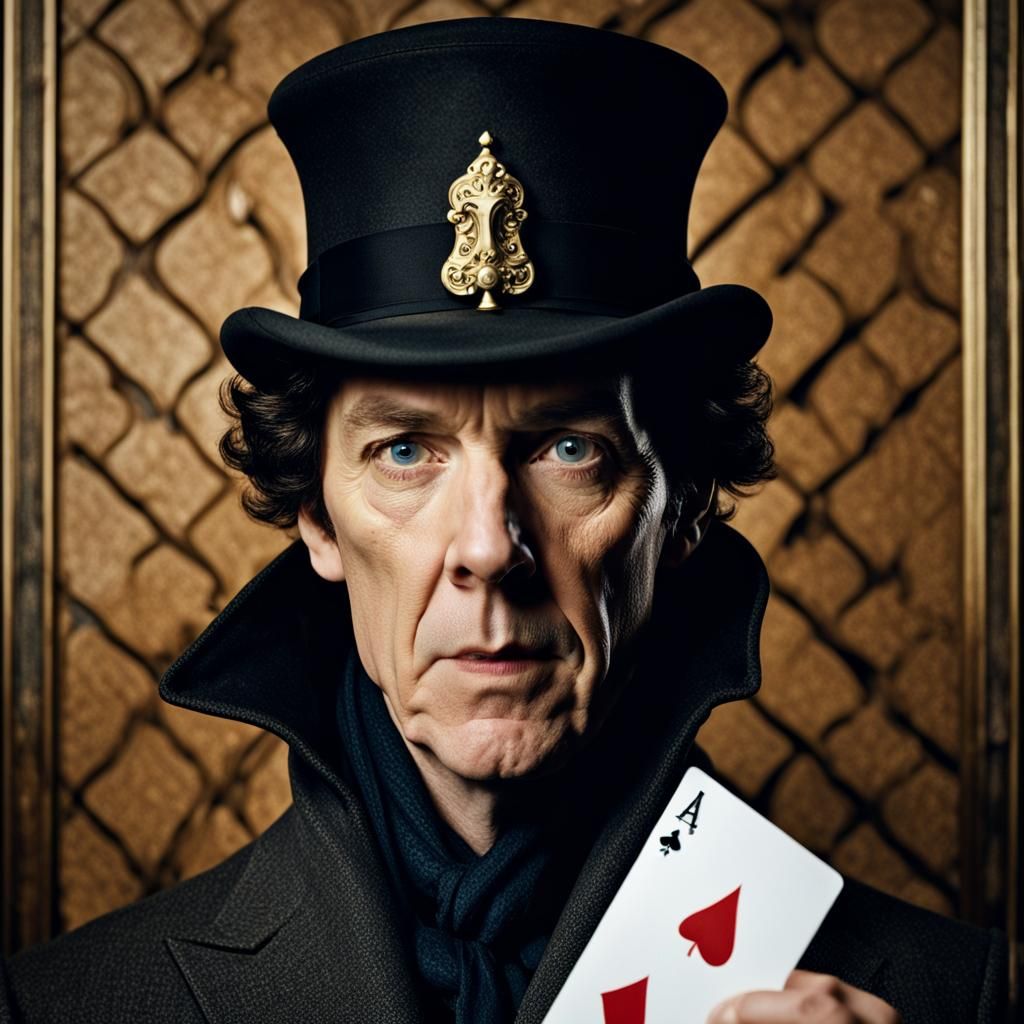 Sherlock Holmes as King of Spades Portrait