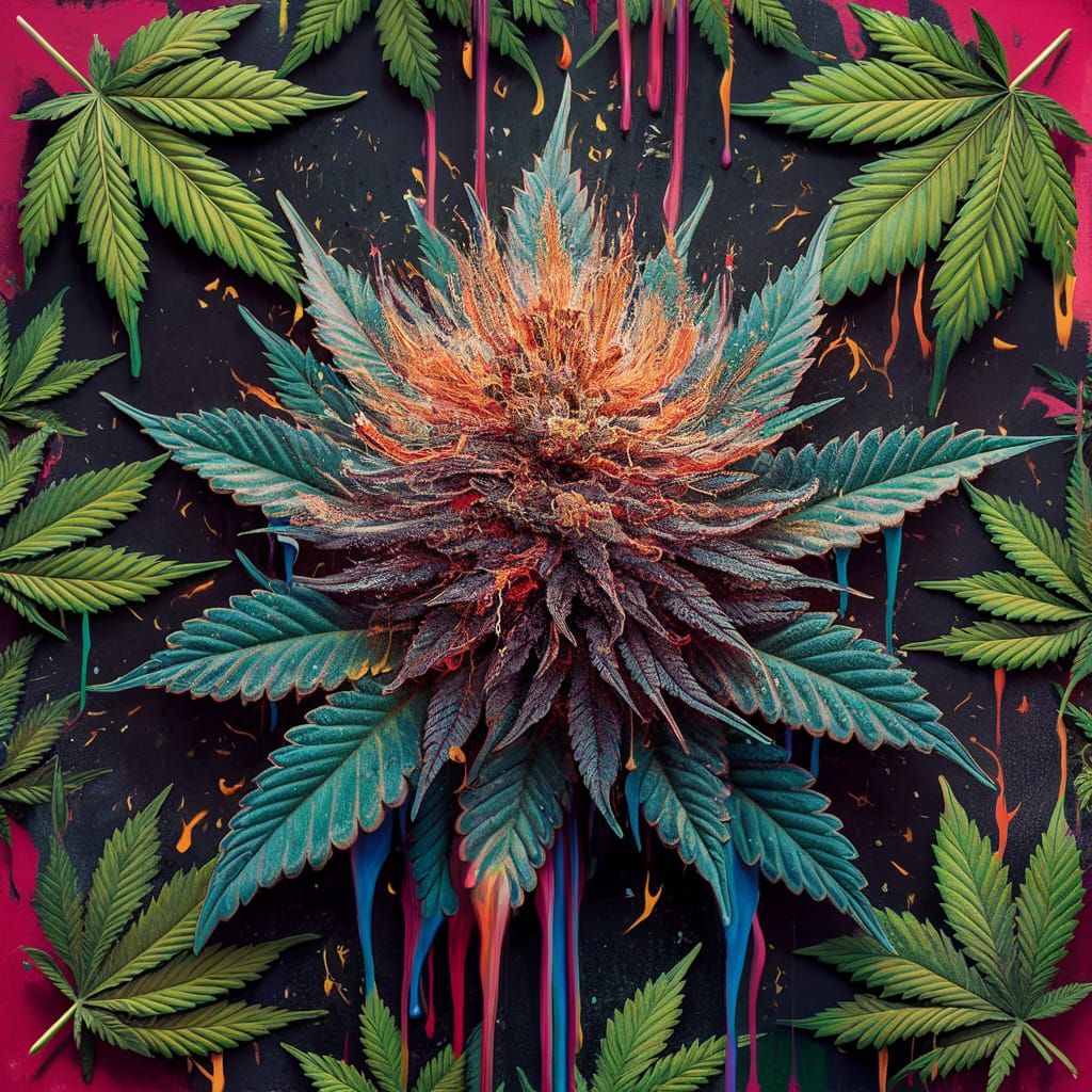 Vibrant Street Art Cannabis Flower