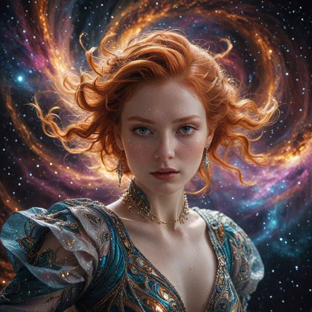 Ethereal Goddess in Hyperrealistic Digital Art