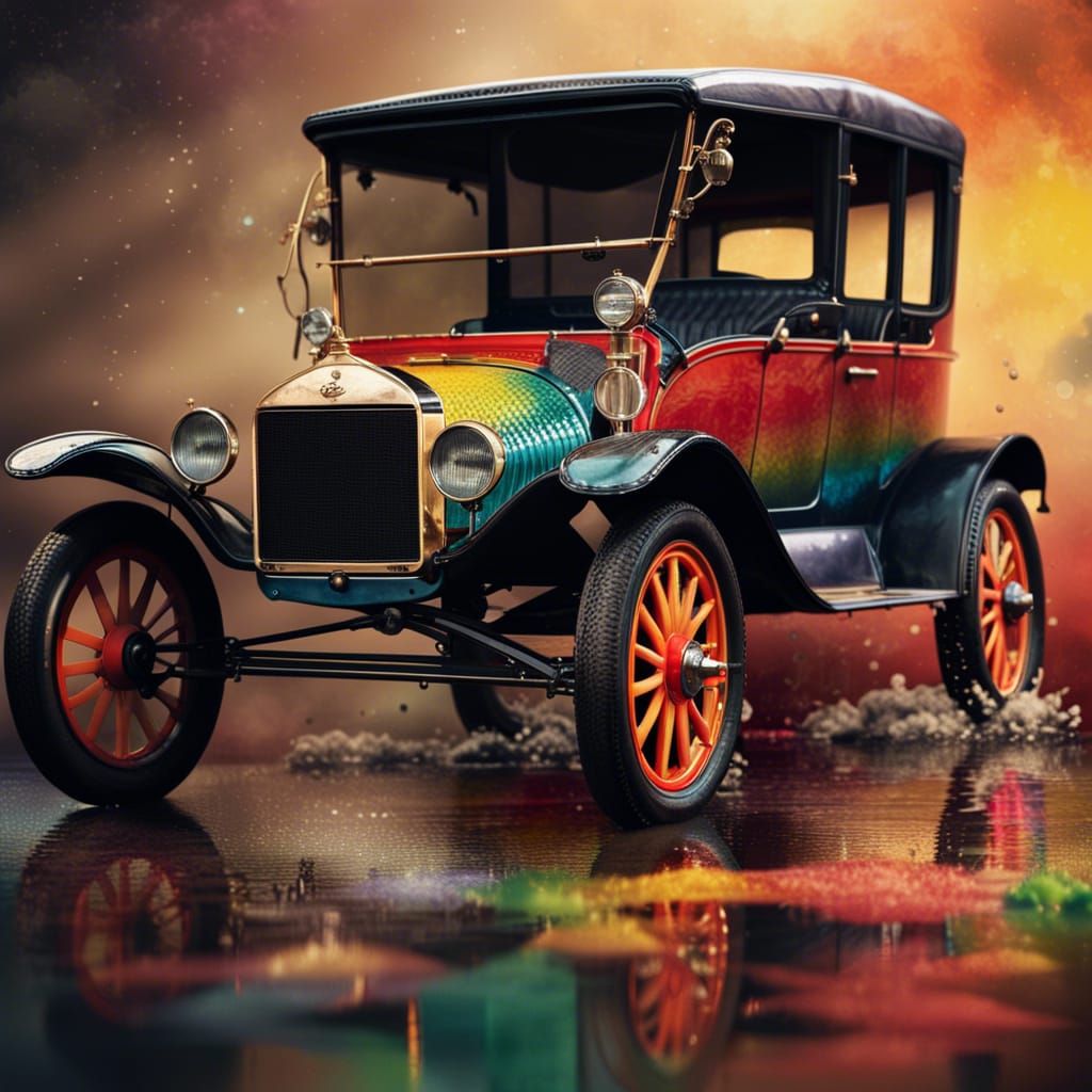 Hyperrealistic Vintage Model T Ford Concept Art