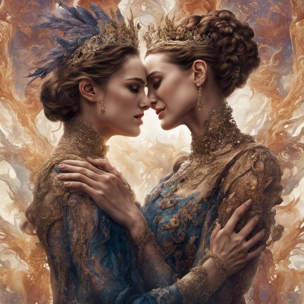 Natalie Portman and Keira Knightley as Fantasy Queens