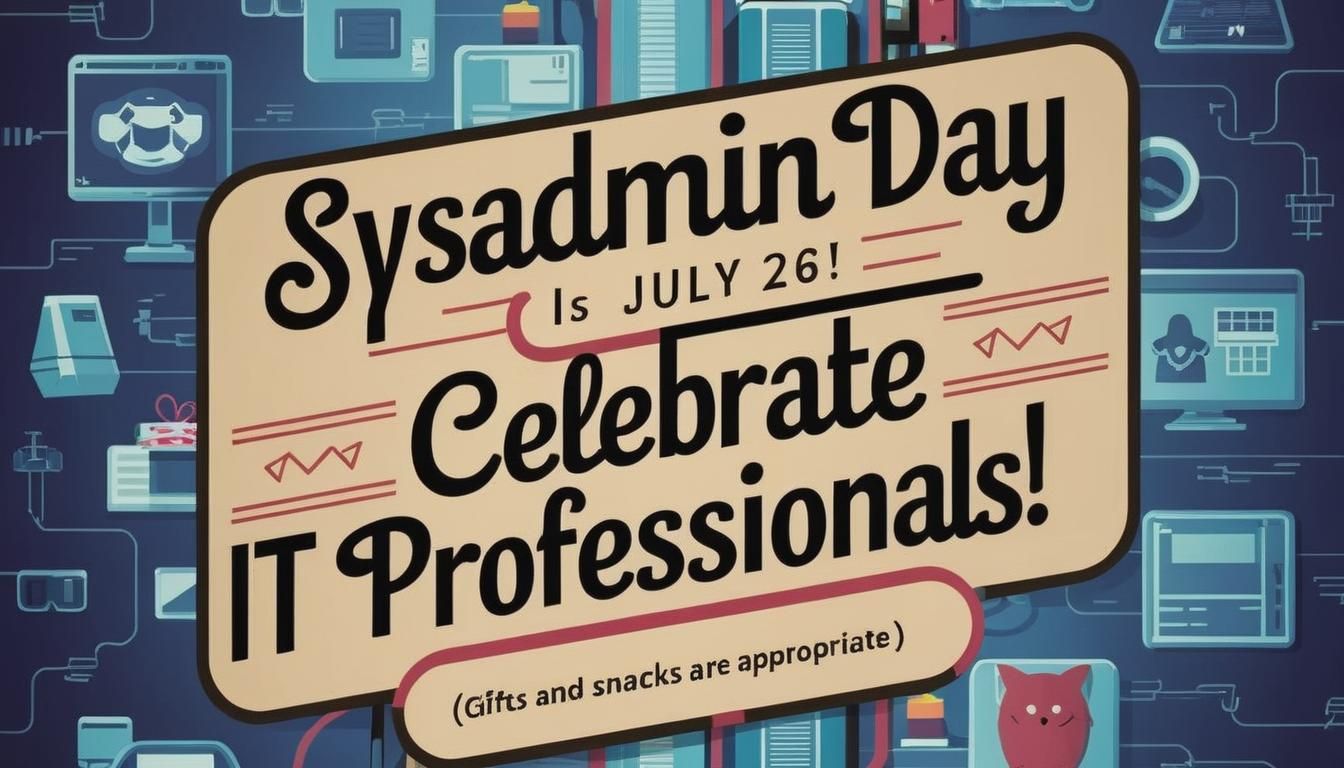 SysAdmin Day Celebration Reminder
