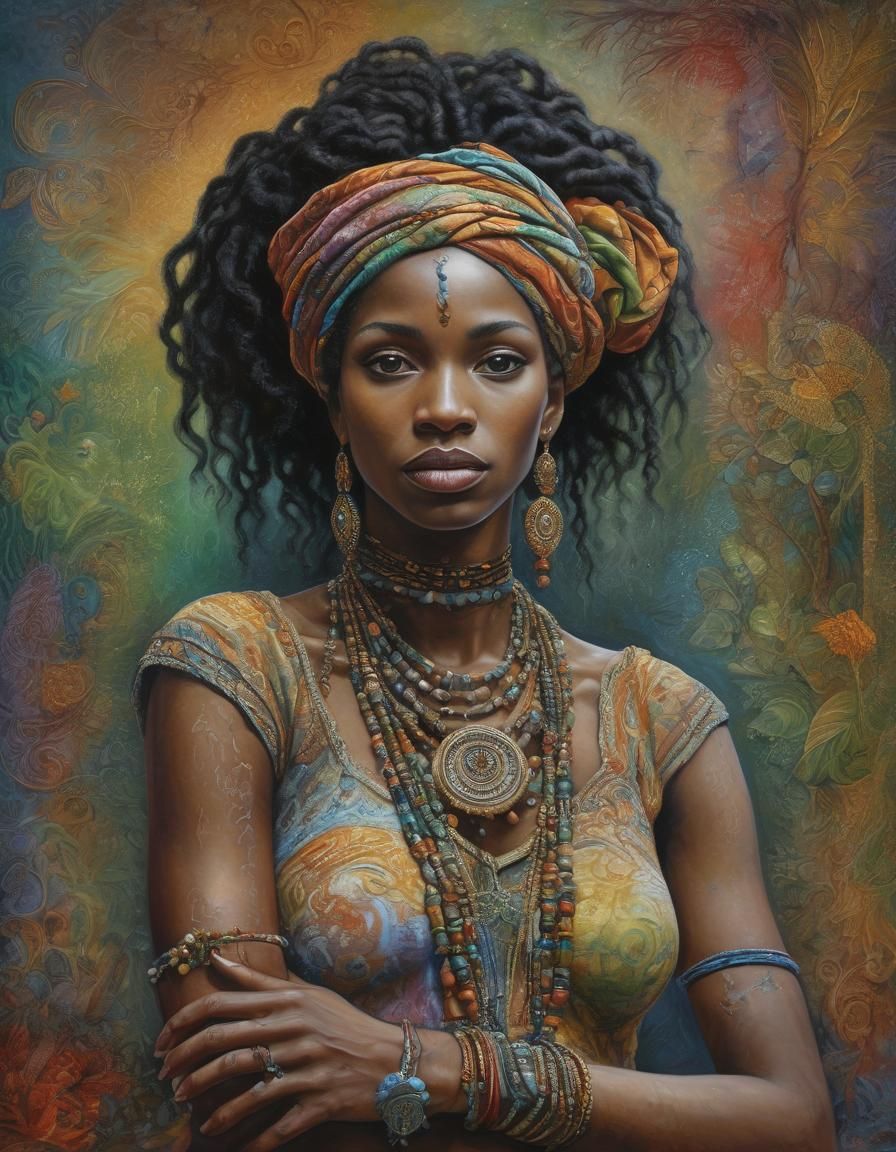 Gullah Geechee Woman: Contemporary Impressionist Art