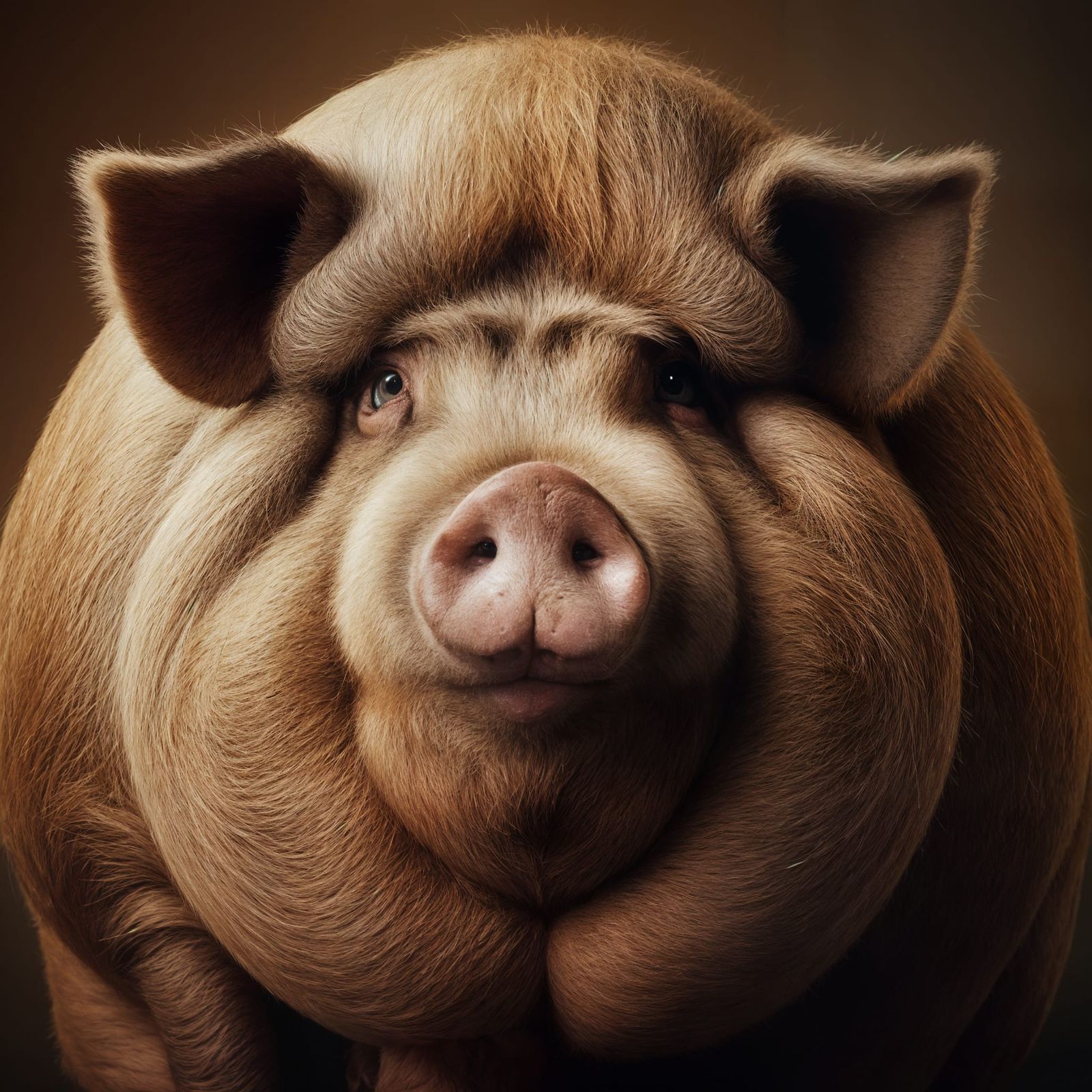 Sophisticated Hog Portrait in Studio Setting