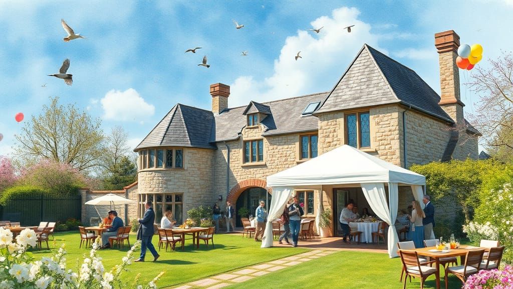 Luxury Chateau Garden Party in Vincent Van Gogh Style