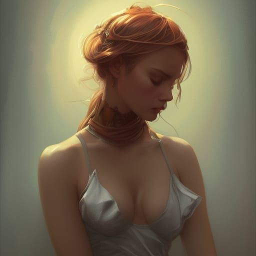 Lesbian Hourglass Figures Portrait in Hyperdetailed Style