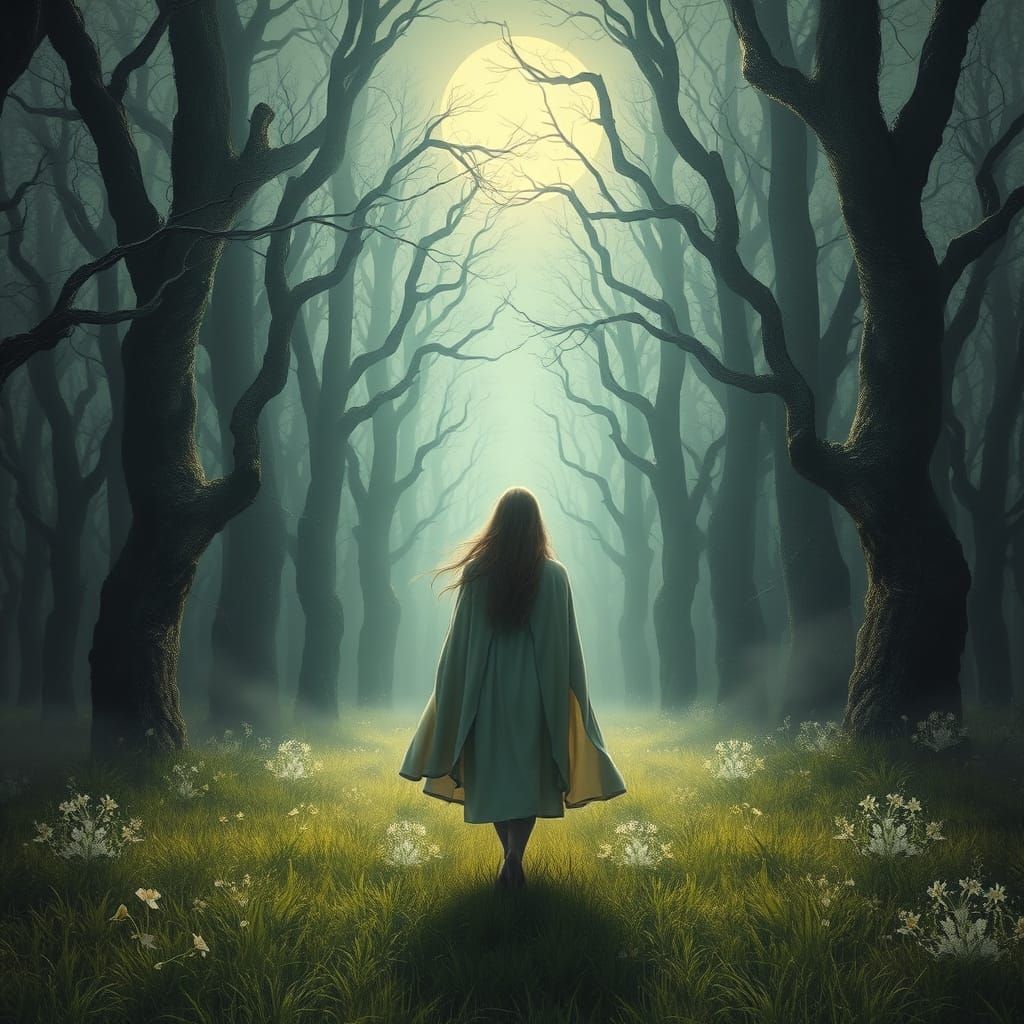 Moonlit Enchanted Forest Dreamscape