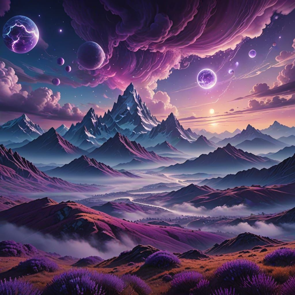 Abstract Landscape Generated by AI