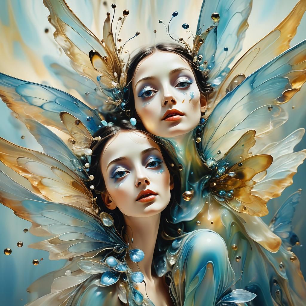 Fairies Form a Face: Surreal Macro Photography