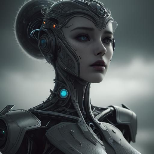 Hyperrealistic Fembot with Intricate Details