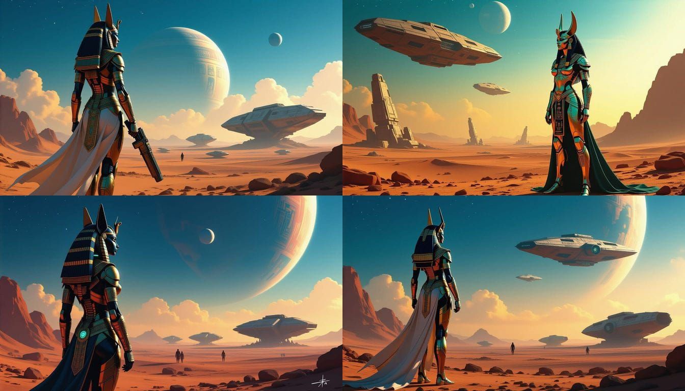 Cybernetic Sekhmet: Warrior Queen on Alien Planet