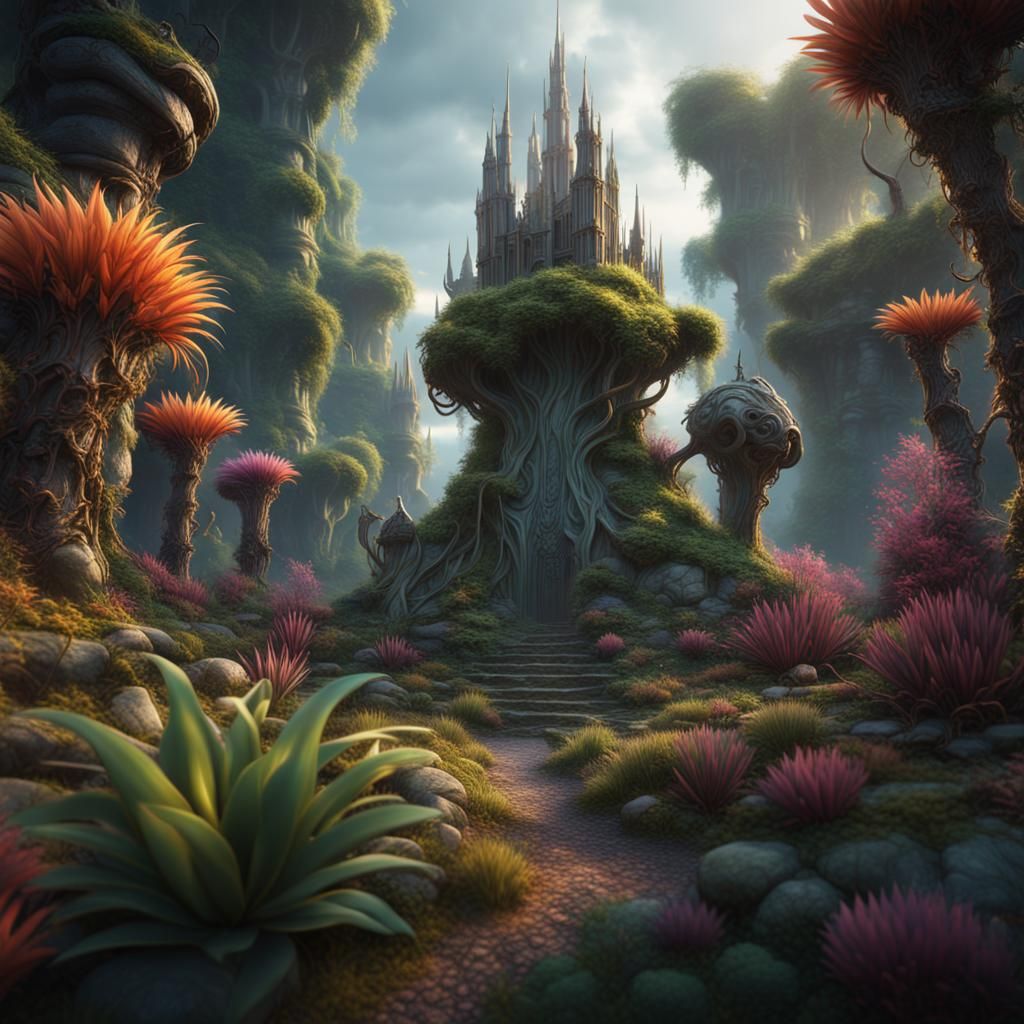 Fantastical Magical Plants in Deep Color