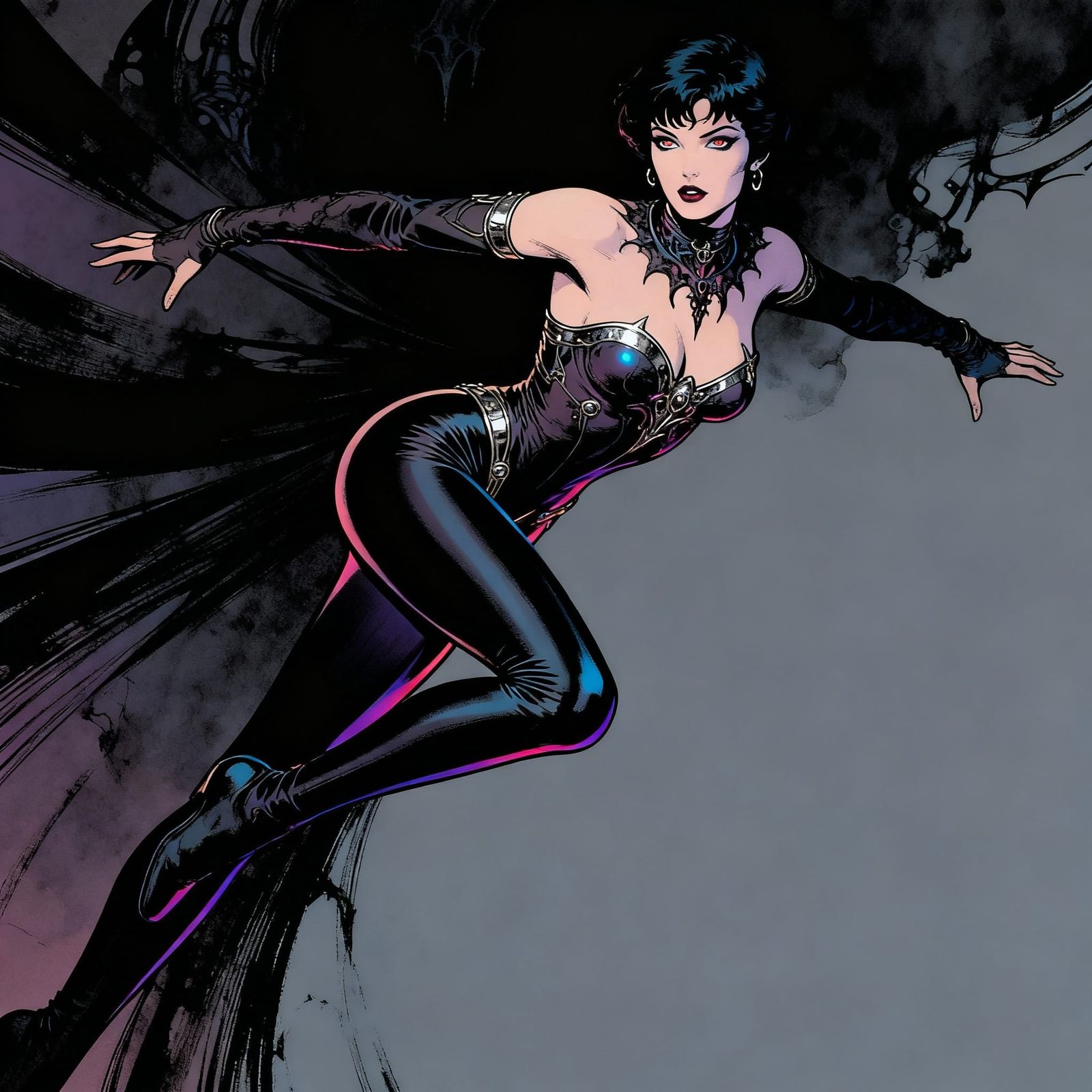 Elegant Sci-Fi Figure in Moebius Style