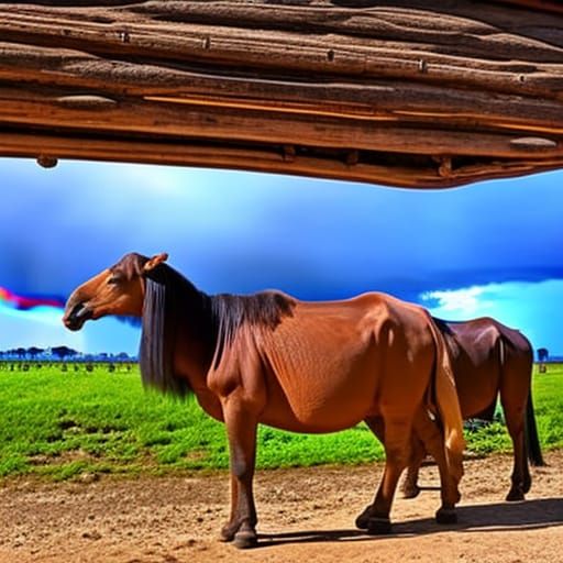 Noah's Ark and Rainbow with Animals