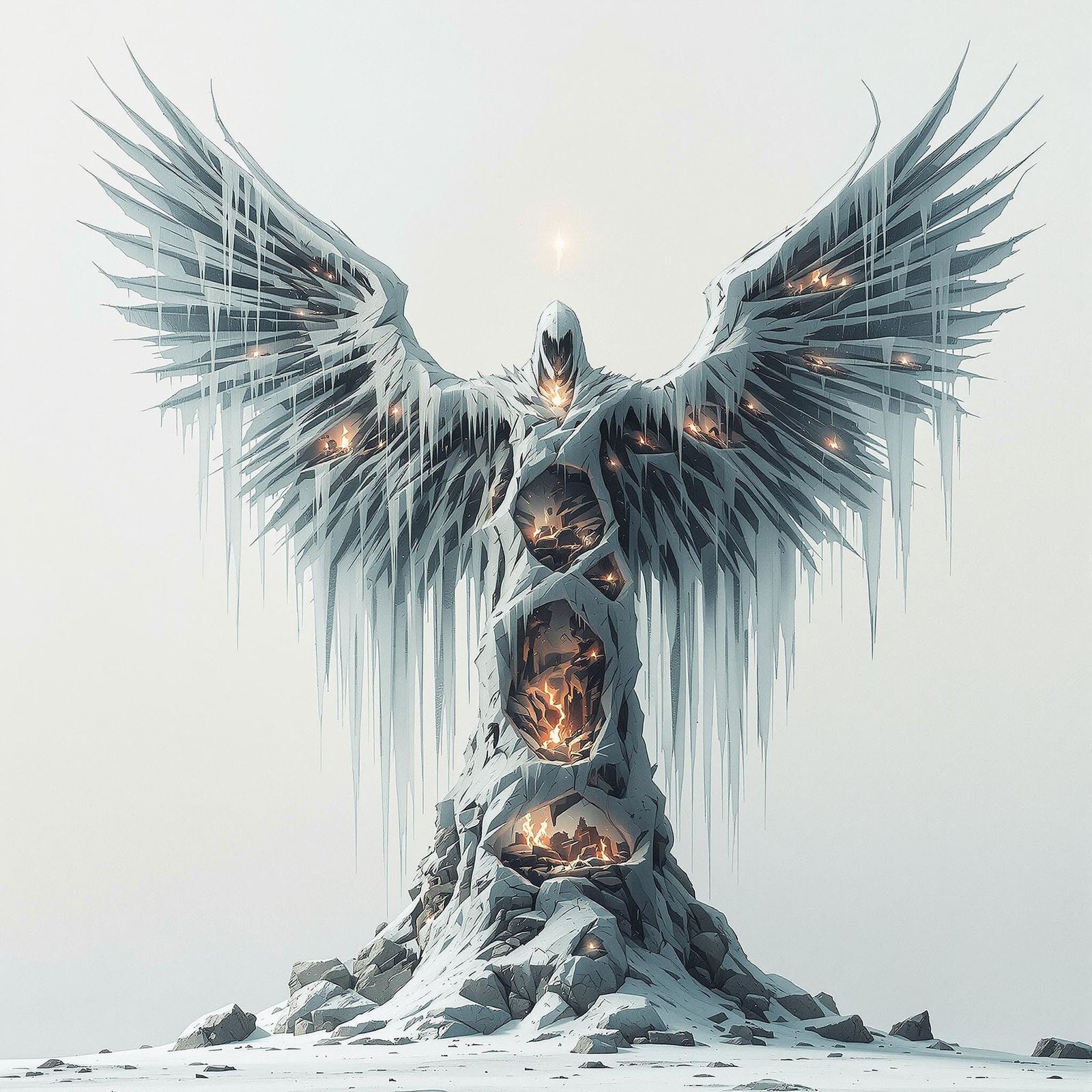 Frozen Stone Ascendant in Double Exposure Style