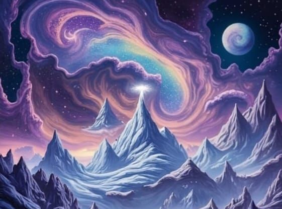 Luminescent Galactic Scene