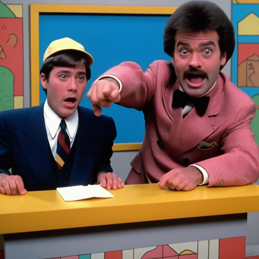 Humorous Surreal Scene from 1980s TV