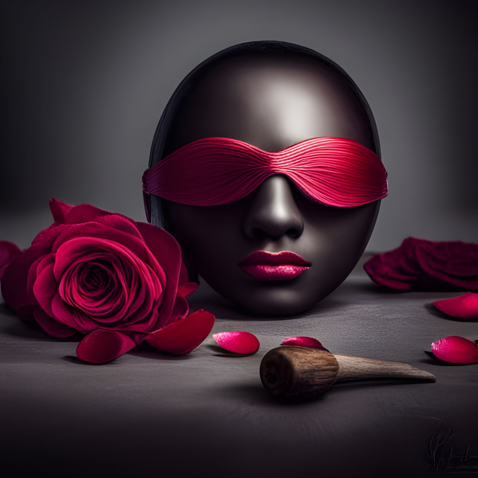 Blindfold and Rose