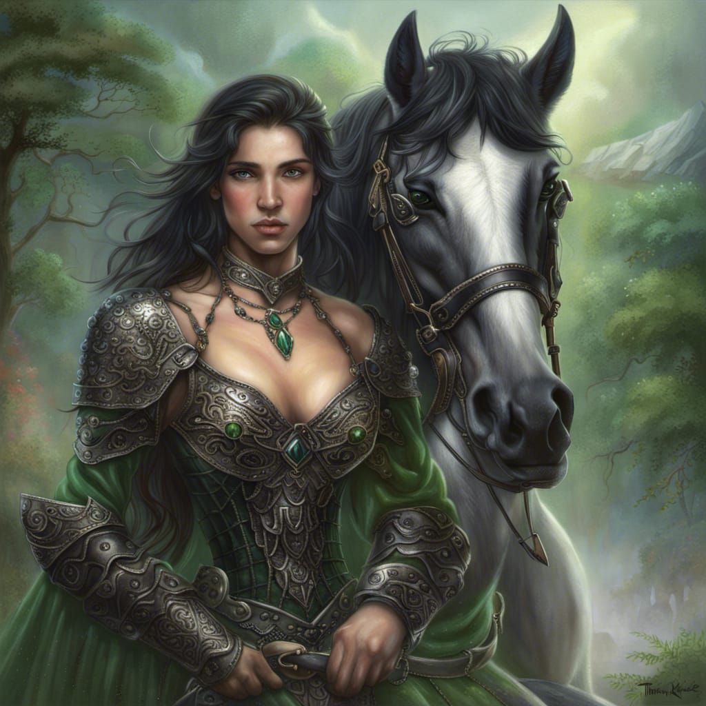 Female Centaur with Scar, Ethereal Fantasy Art