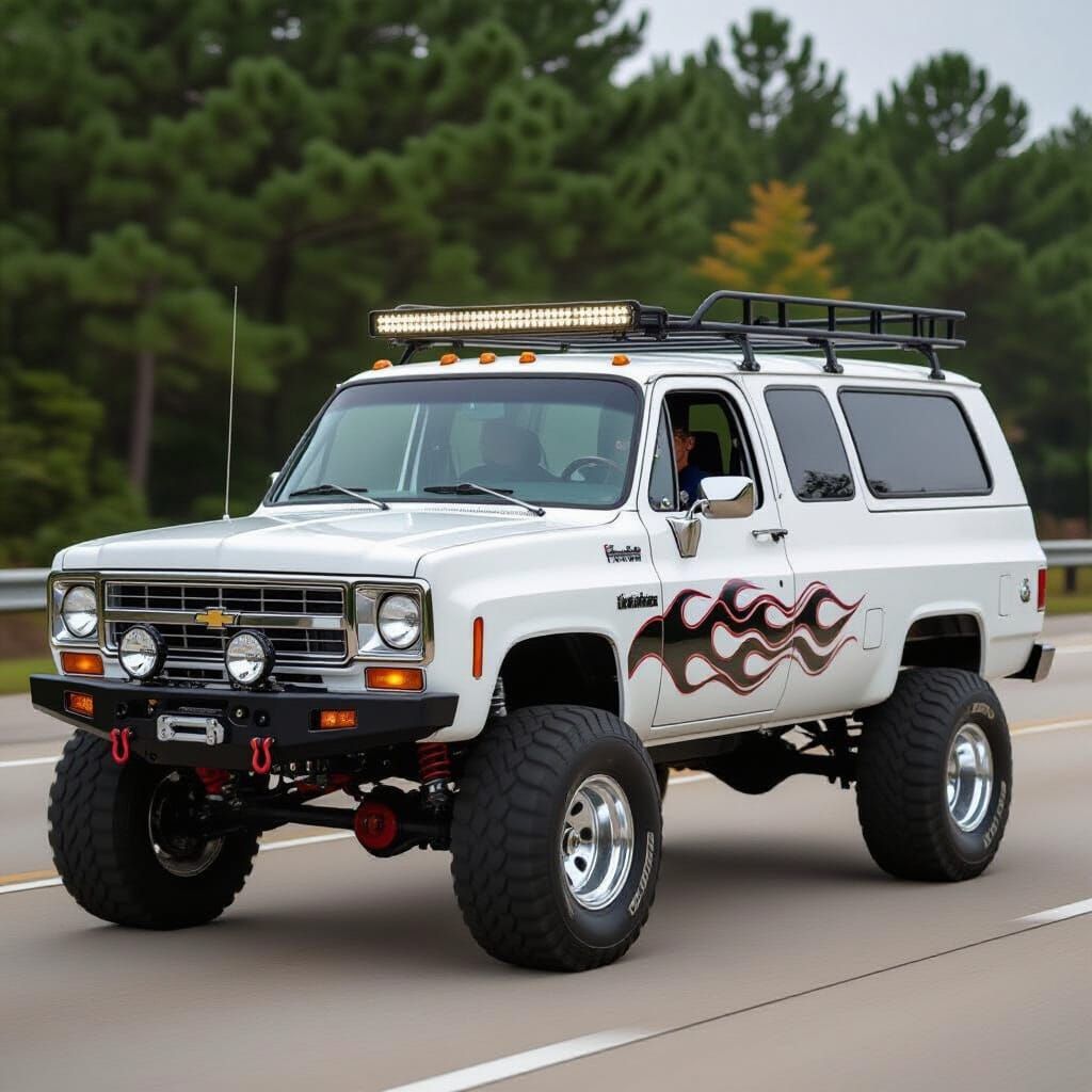 1978 White Chevy Van Monster Truck Off-Road