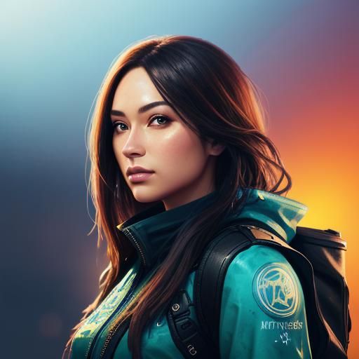 Hyperrealistic Airport Check-In with Pretty Girl