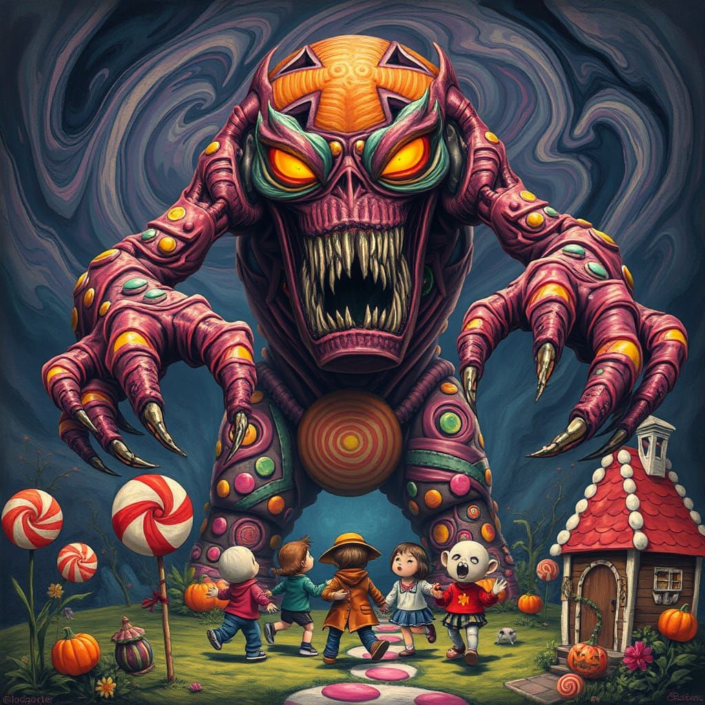 Sugar-Coated Beast of Whimsy Terrorizes Trick-or-Treaters