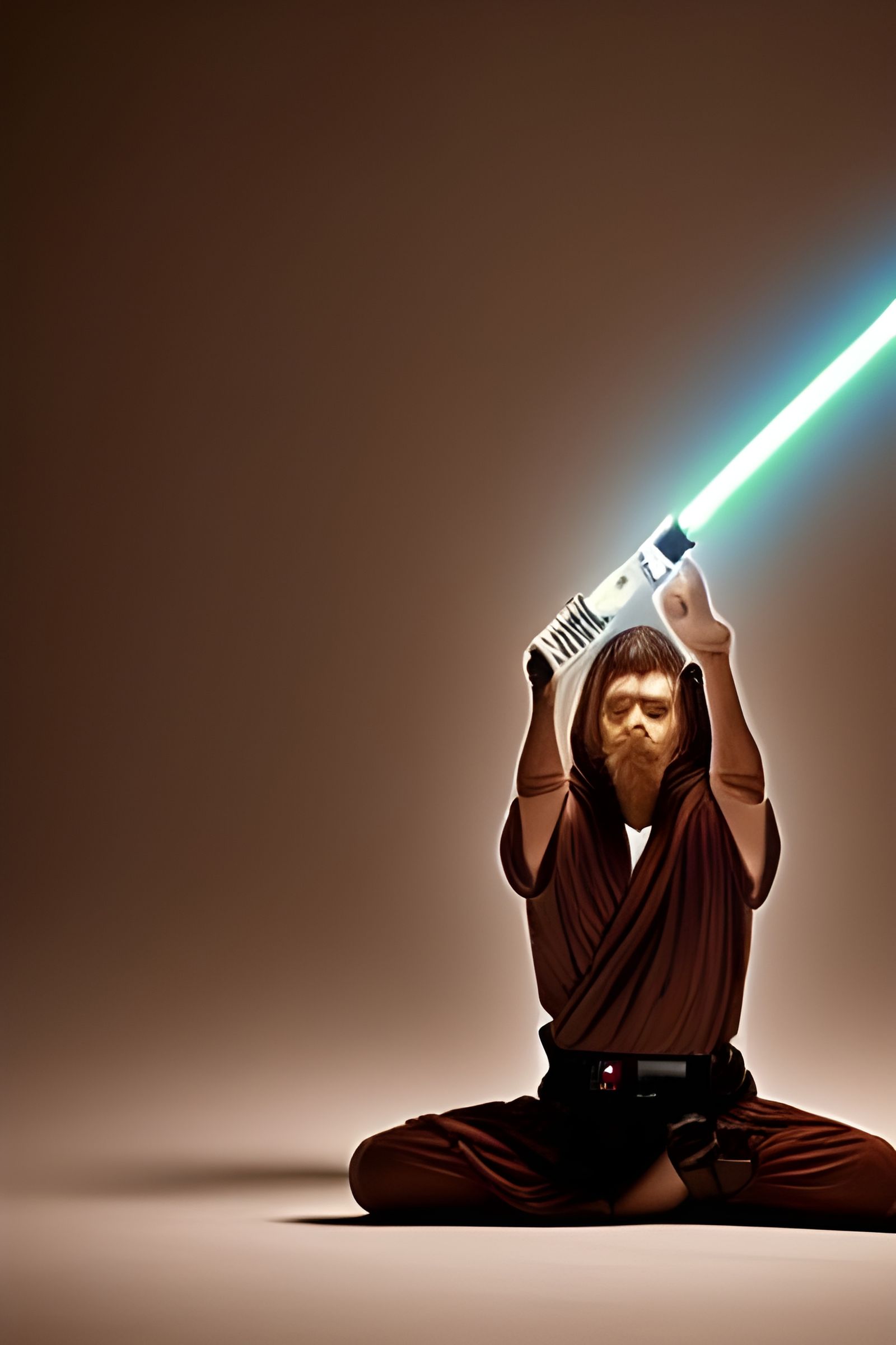 Lightsaber Disassembled by the Force, Jedi Meditation