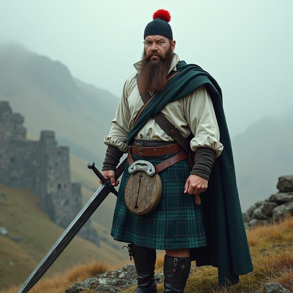 Bud Spencer as a Powerful Scottish Highlander