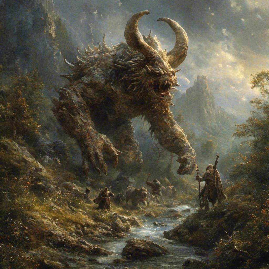 Whimsical Monster in a Light Fantasy Setting