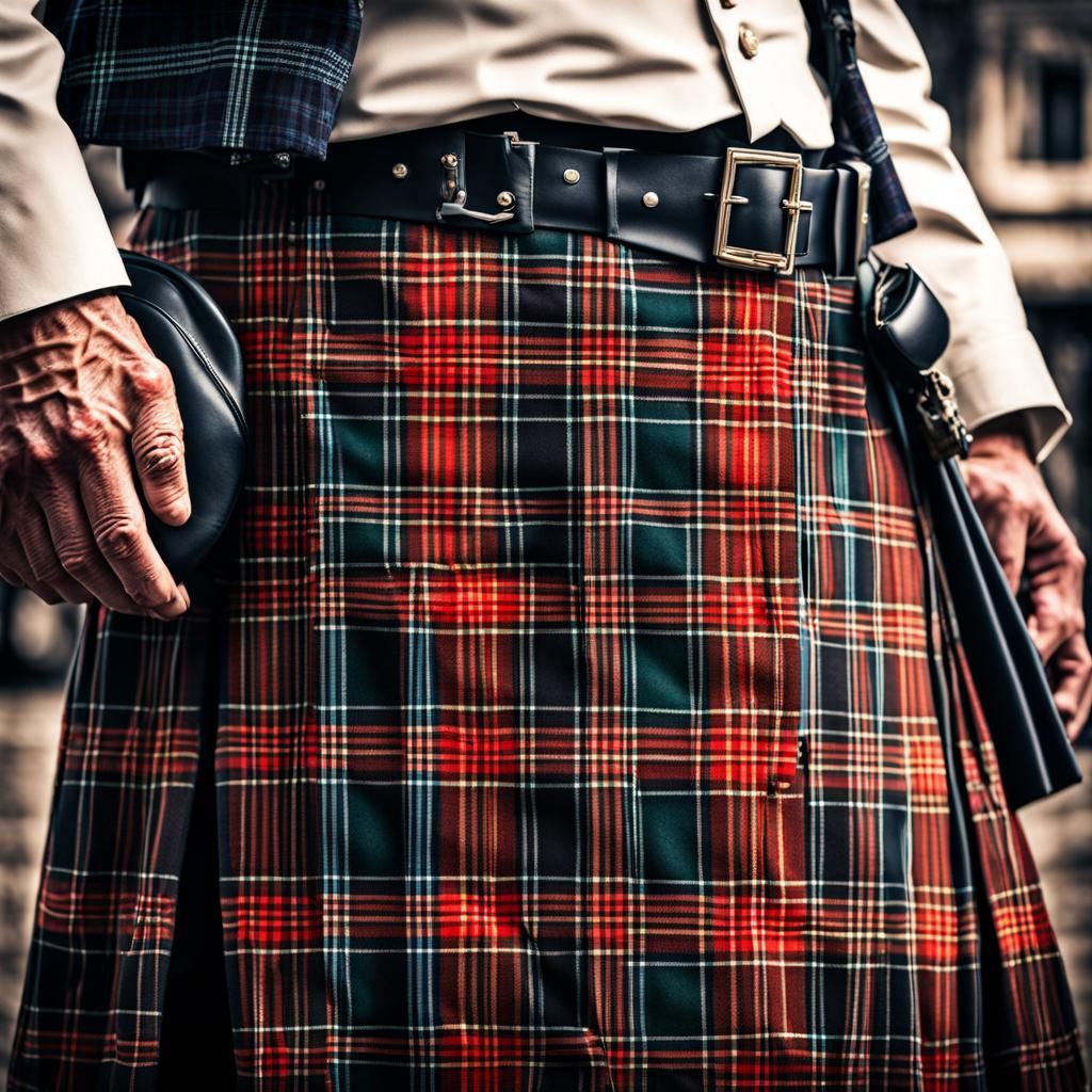 Hyperrealistic Scottish Kilt with Intricate Details in HDR