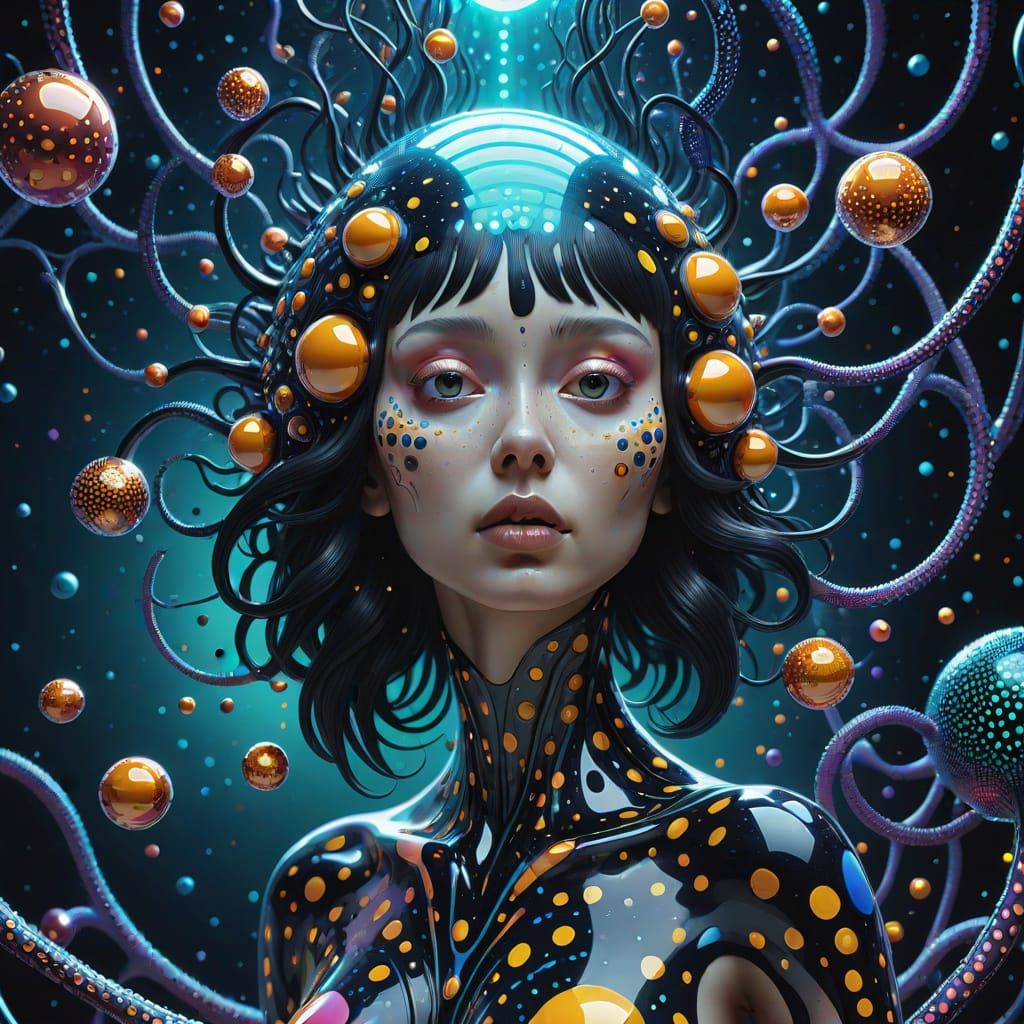 Surreal Fantasy Splash Art with Deepsea Creature