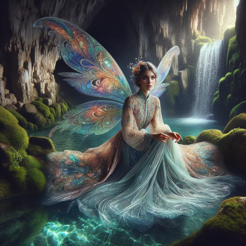 Enchanted Fairy Princess Portrait in Hyperrealistic Style