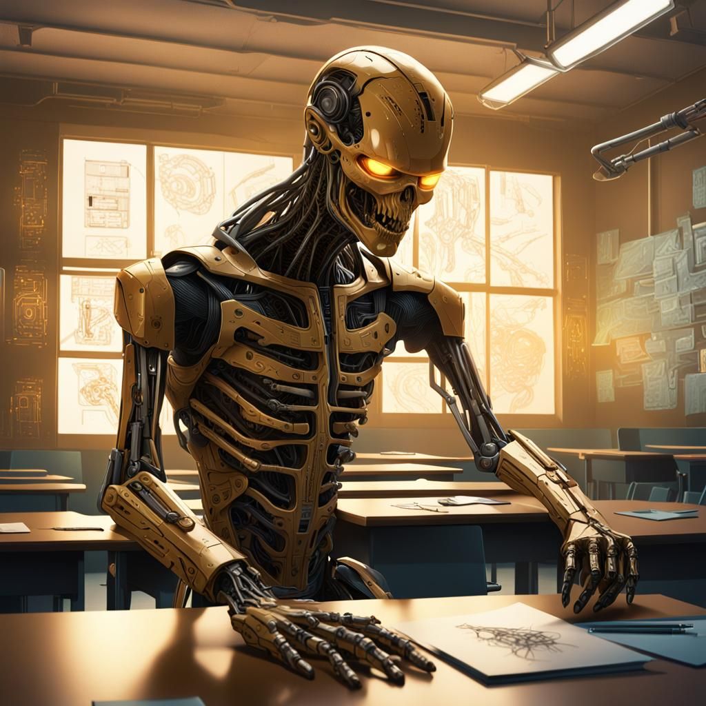 Android Vomiting Data: Biomechanical Digital Art