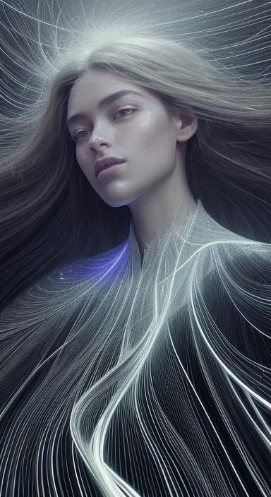 Radiant Goddess in Ethereal Glow