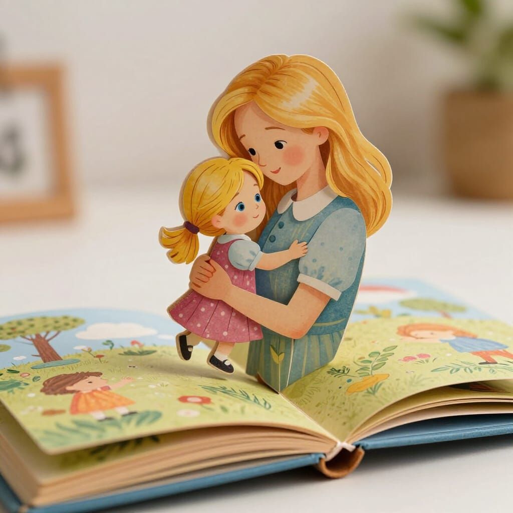 Little Lil hugs her mom.