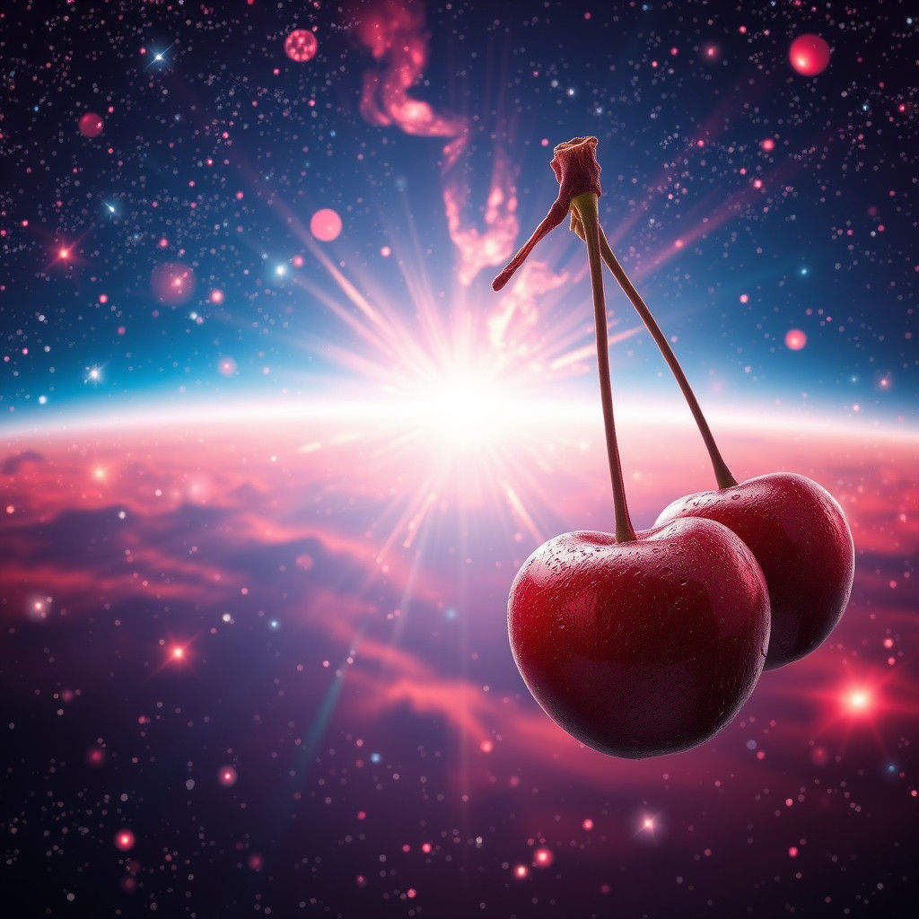 Colorful Supernova Explosion with Cherries