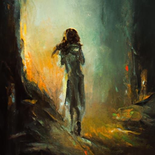 Ethereal Haunting in Oil Painting Style