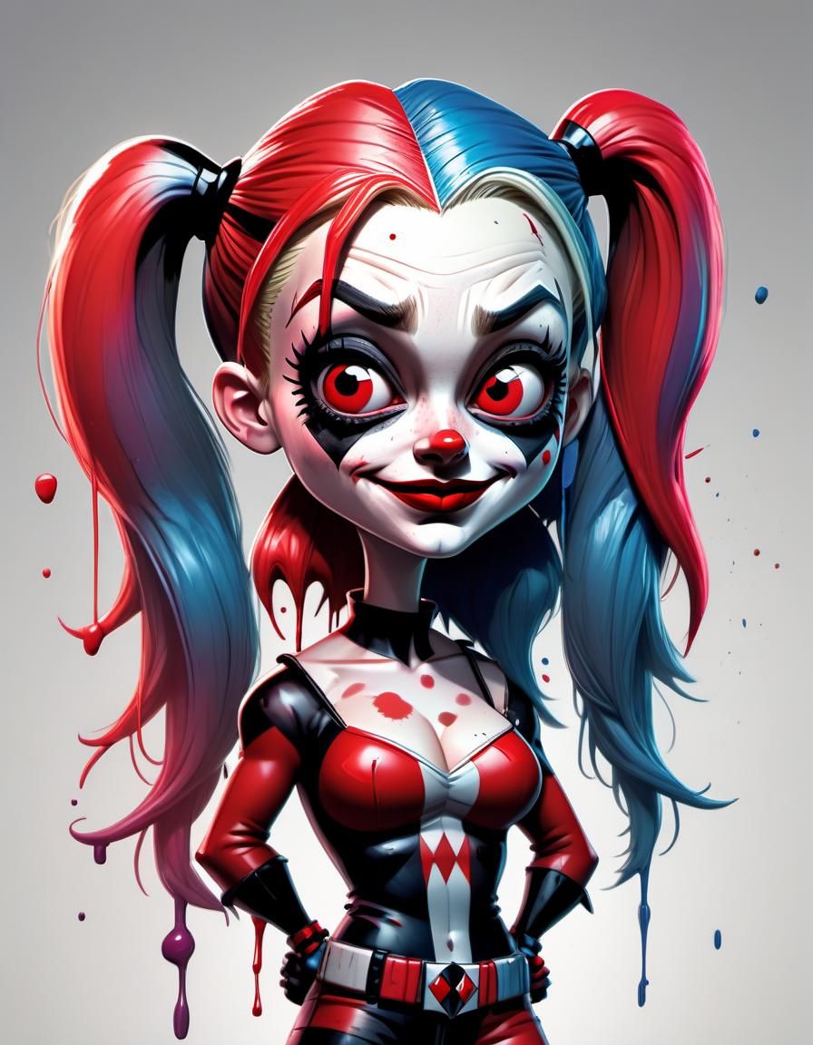 Crazy Harley Quinn head