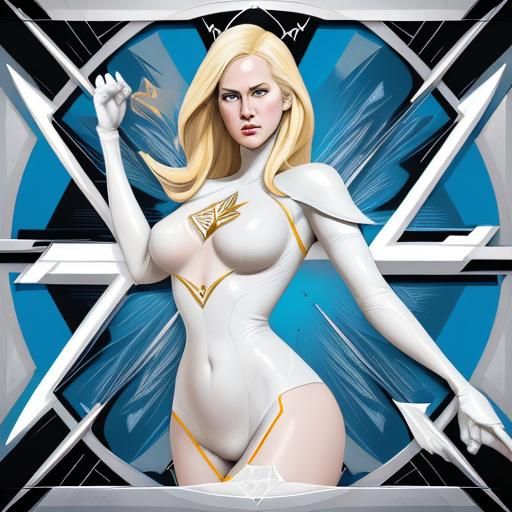 Emma Frost Pop Art Screen Print in 8K